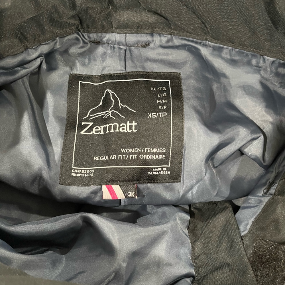 Snow Pants Zermatt Women’s XS. Only used 3 times. Non smoking home.